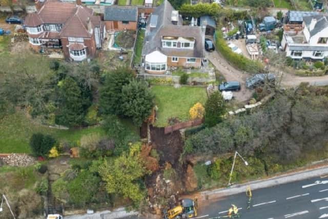 Aerial photograph of the Rock Hill landslip