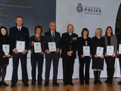 A team of police experts whose tenacity helped solve a 'horrific' rape case were awarded with a Chief Constables Commendation