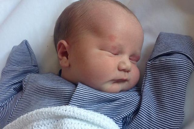 Baby Joseph James Hayes, born 28th May, weighing 8lb 13oz, sent in by Bev Ogden from Hawkley Hall.