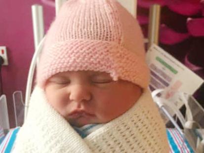 Baby Isabella Rose Marks-Cunliffe, born 5th June at 4.15pm, weighing 7lb 4oz, sent in by David Marks-Cunliffe, from Swinley.