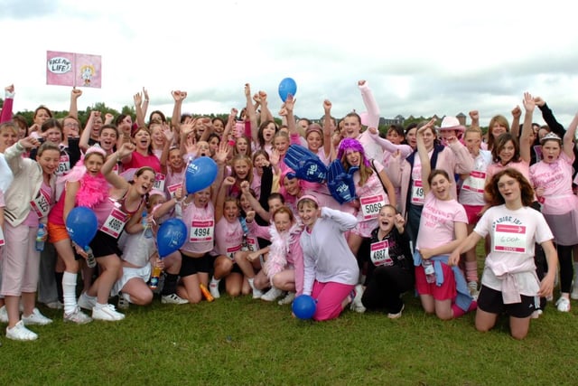 The girls from Baines school in Blackpool for day two of Race for Life in the resort