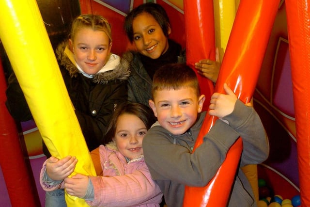 Children enjoying the Fun House on South Pier, Blackpool