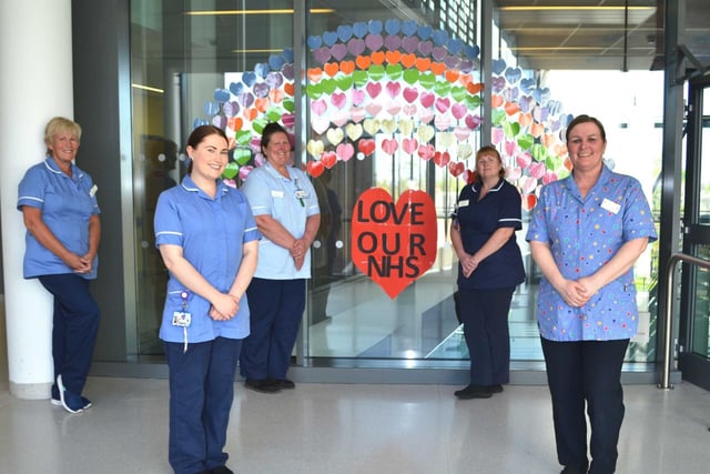 Staff from the Burns Unit at Pinderfields Hospital.