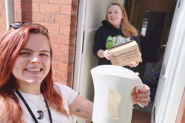 Belinda Humphrey, Energy Project Officer with Wakefield Council, delivering over 60 kettles to Wakefield Street Kitchen to support those who have been rehoused during coronavirus