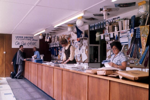 The Leeds United Sports and Souvenir Shop opened in 1972 featuring a programme collection