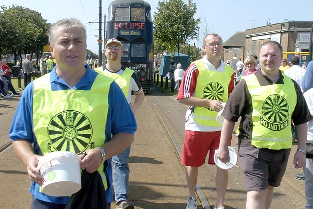 The Fleetwood Round Table charity cash collection squad in 2004