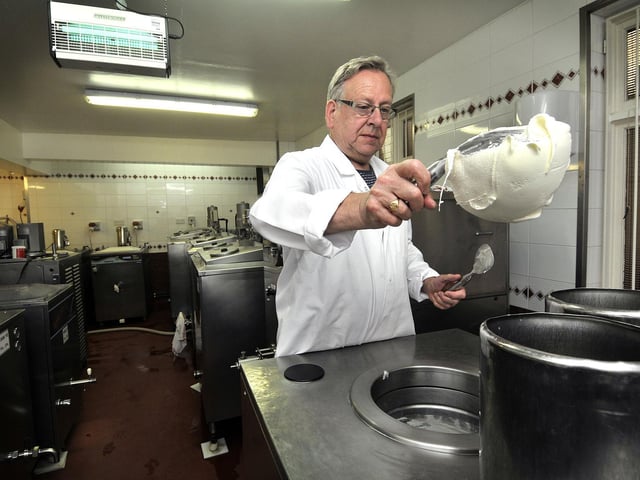 Guilian Alonzi at work in the factory at the back of the cafe