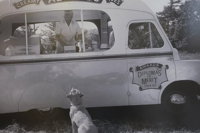 Theresa Alonzi in the ice cream van