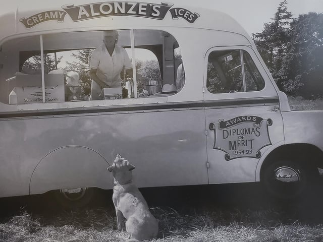 Theresa Alonzi in the ice cream van
