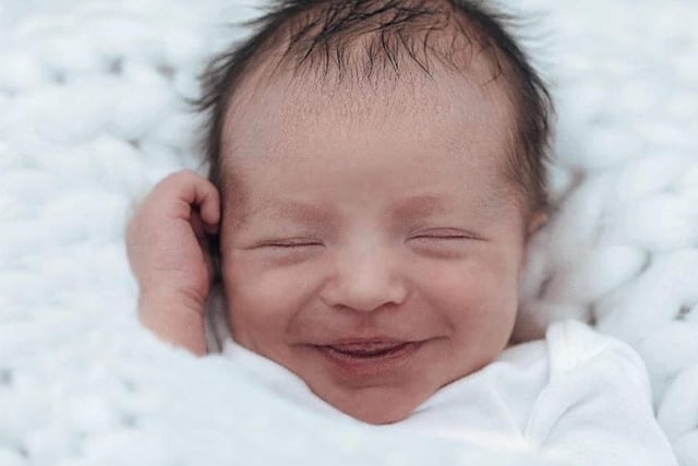 All smiles! Thanks to Chelski Marie, from Carleton, for sharing this cute picture of little Luca, who was born July 9, 2020 weighing 9lb 3oz.