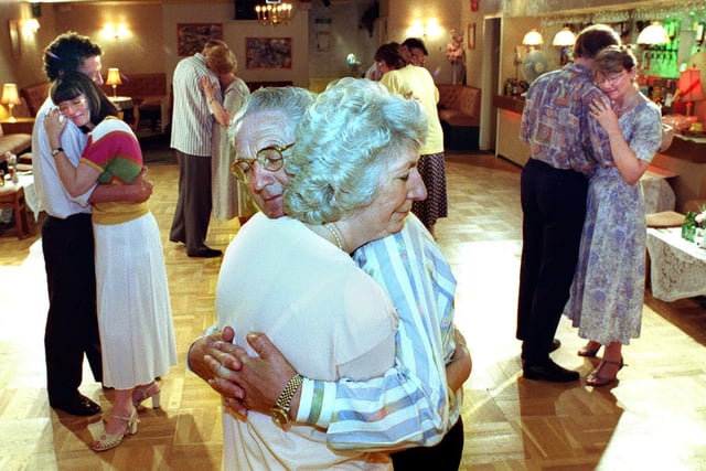 People have pulled out all the stops to raise money for the hospice over the years. Here, back in 1998, dancers at Melody Ballroom, Blackpool, lead the way in the 24 hour 'Dance-A-Thon' to raise money for the children's ward.