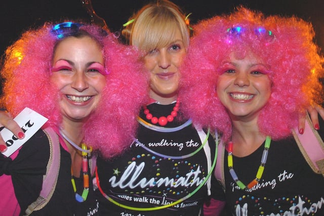 The first Blackpool Illumathon in 2000 saw 2,000 women walk from Bispham to Starr Gate and back to raise money for Trinity Hospice. Since then, the event has become a tradition in Blackpool's calendar.