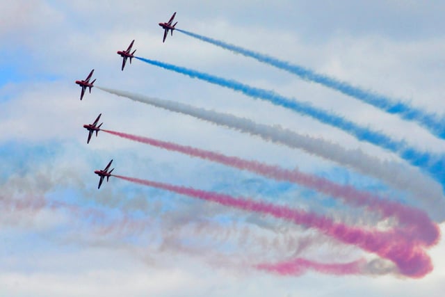 The Red Arrows put on a stunning display over Whitby.