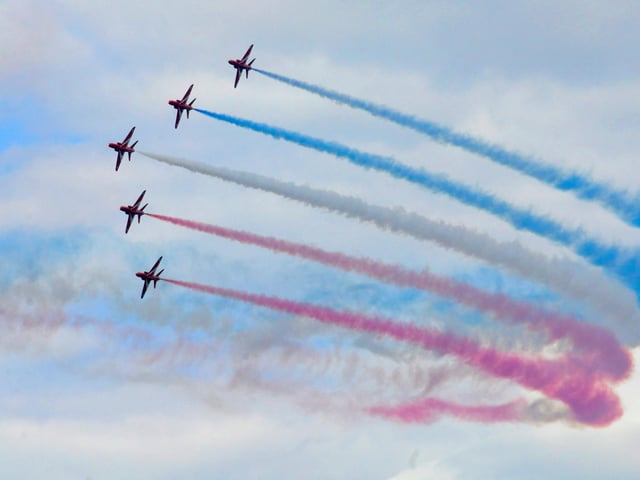 The Red Arrows put on a stunning display over Whitby.
