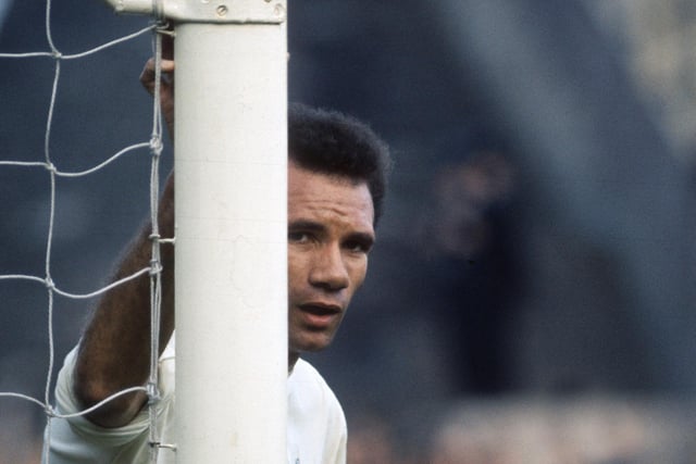 Paul Reaney pictured in action for Leeds United against Everton. (Varley Picture Agency)