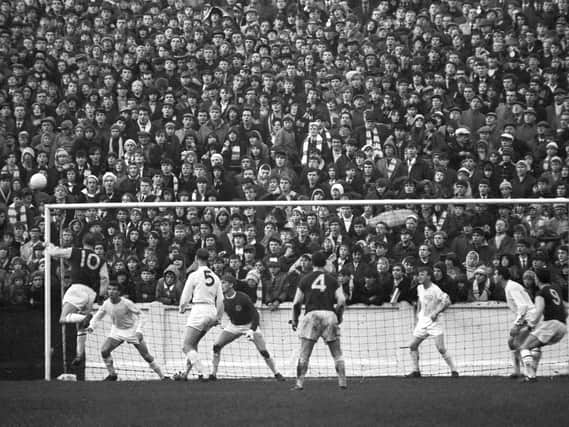 Leeds United in action against Burnley. (Varley Picture Agency)