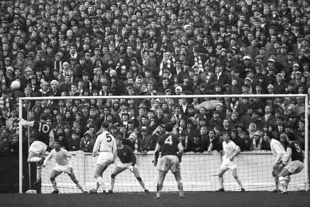 Leeds United in action against Burnley. (Varley Picture Agency)