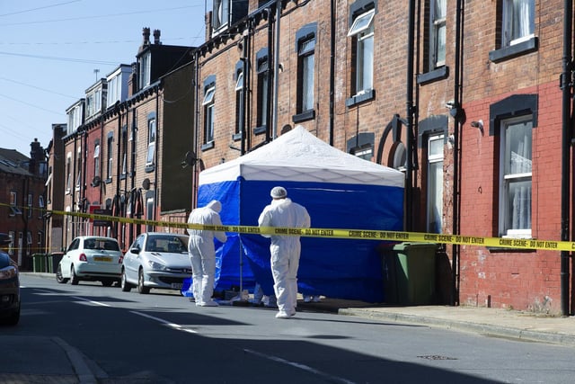 Crime Scene Investigators were at the scene carrying out investigations.