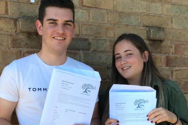 Daniel Payne and Jade Pearson, top performing students at Filey Ebor Academy.
