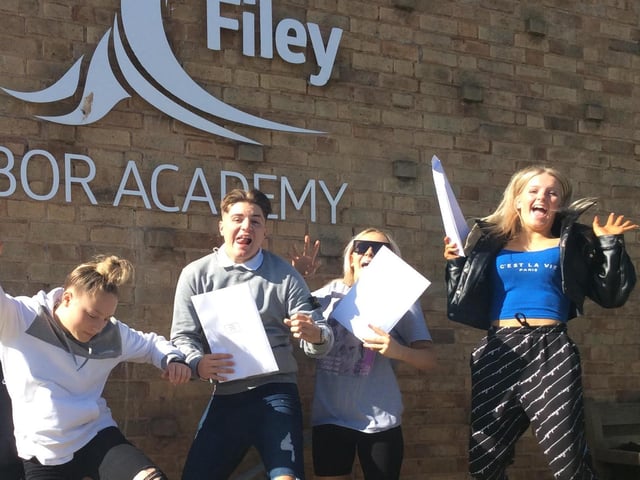 Amber Colling, Brook Hall, Holly Ellis and Kassia Ingham at Filey Ebor Academy.