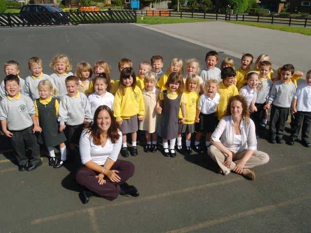 Wheatcroft new starters with teachers Sharon Thompson and Lucy Brazier