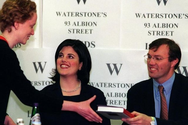 Monica Lewinsky visited Waterstone's in Leeds for a book signing with biographer Andrew Morton in March 1999.
