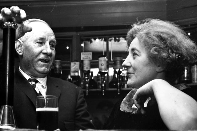 Mr and Mrs Downes at The White Horse Hotel Wigan in 1968