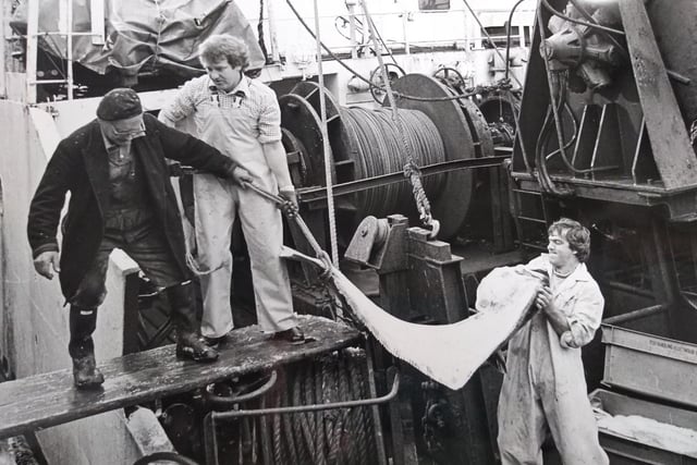 This photo was taken as Boston Deep Sea Fisheries pulled out of Fleetwood. It was a huge blow for the industry. The picture is from July 1982