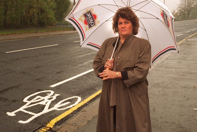 This Marlene Carty was not happy with the new cycle lanes on Kirkstall Road.