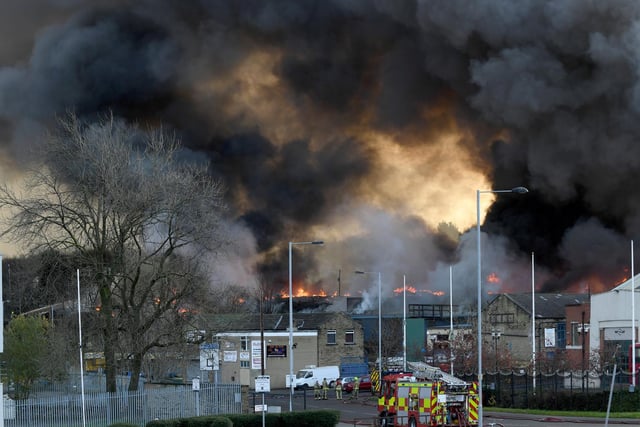 Leeds Emergency urged people in west Leeds to keep windows closed. A spokesman said: "Areas of South Pudsey, Farnley Hall and Bramley are affected by the smoke plume. Local residents should please keep windows and doors closed and keep updated."