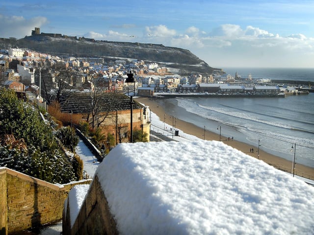 Scarborough shining in the morning Winter sunshine in 2010.