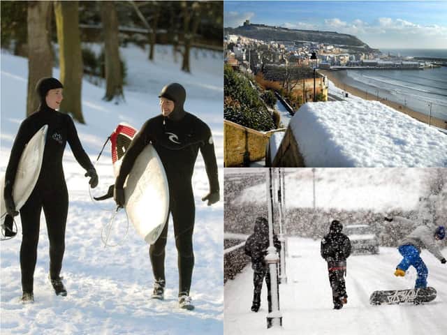 17 pictures looking back at Scarborough and Whitby in the snow