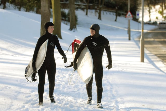 Winter surfers back in 2010.