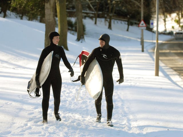 Winter surfers back in 2010.