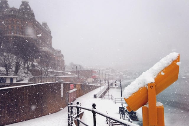 Heavy snowfall on the seafront back in 2010.