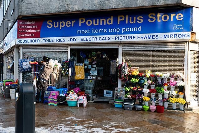 Essential household items available for sale at Super Pound Plus Store.