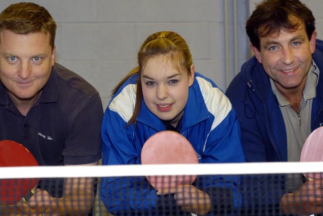 Scarborough table tennis players, from left: Martin Lowe, Rebecca George and Mark Marshall.