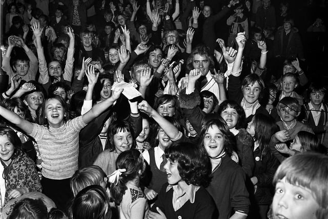 Wigan's  ABC Ritz Cinema Saturday morning Minors Club members enjoy the entertainment in 1973