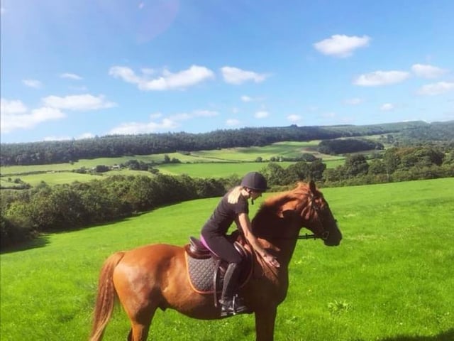 Keli Appelqvist enjoys the views of Harwood Dale.