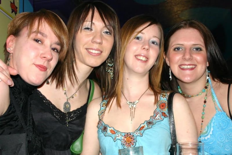 Emma, Louise, Leanne and Amanda in 2005.
