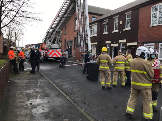A casualty has been airlifted to hospital after an explosion at a home in Bleasdale Street East, Preston.