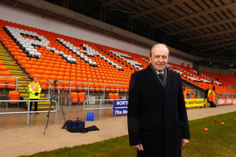 Opening of new south stand at Bloomfield Road which is named after Jimmy Armfield