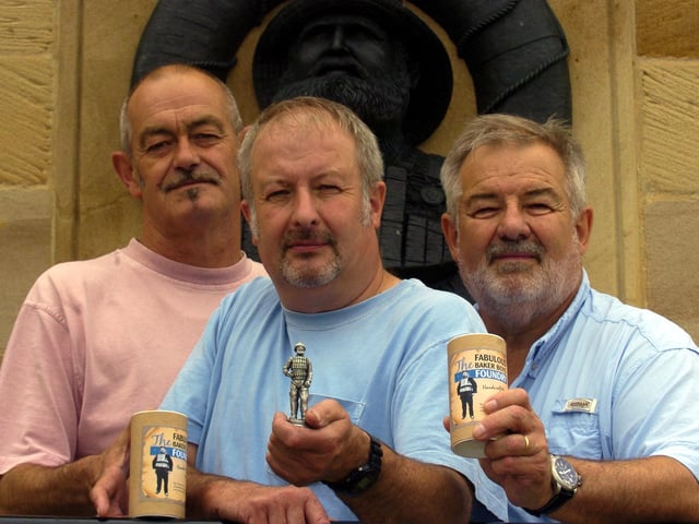 Three brothers have designed and made a pewter figure of Henry Freeman.
