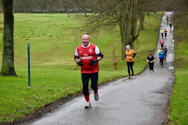 Bridlington Road Runners' Dave Pring digs deep at the Sewerby Parkrun.

Photo by TCF Photography