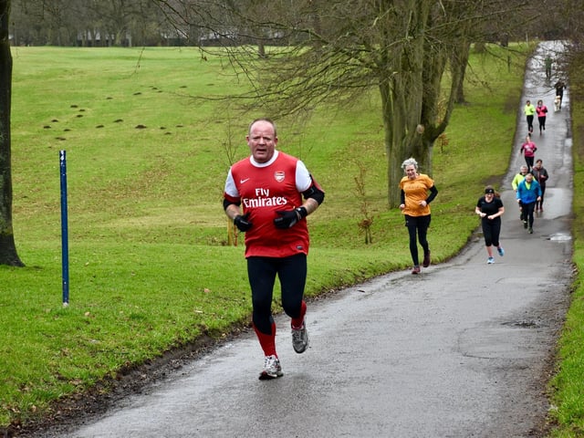 Bridlington Road Runners' Dave Pring digs deep at the Sewerby Parkrun.

Photo by TCF Photography
