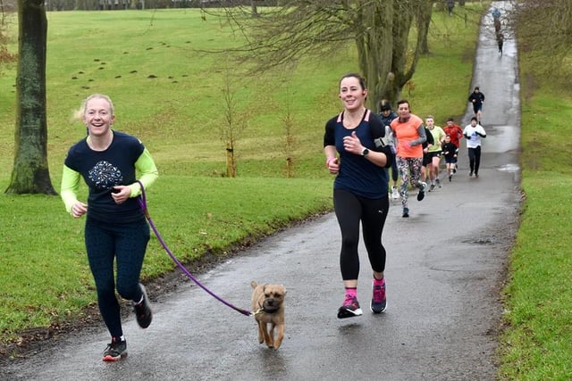 The blustery and wet weather fails to stop this duo enjoying the Sewerby parkrun

Photo by TCF Photography