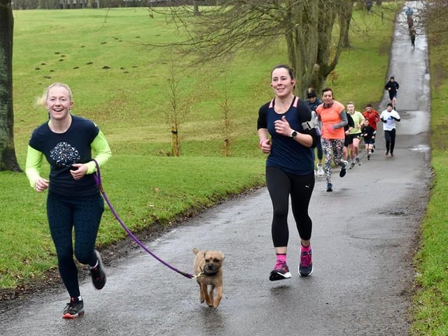 The blustery and wet weather fails to stop this duo enjoying the Sewerby parkrun
Photo by TCF Photography