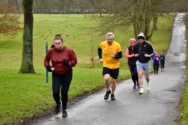 Working hard at Sewerby Parkrun