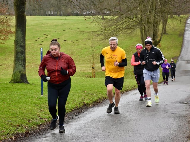 Working hard at Sewerby Parkrun