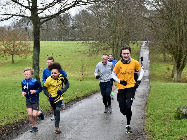 Bridlington Road Runners junior Ben Edwards, right, at the Sewerby Parkrun.
Photo by TCF Photography